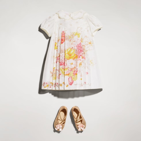 Vestido de algodón estampado con GG para bebé