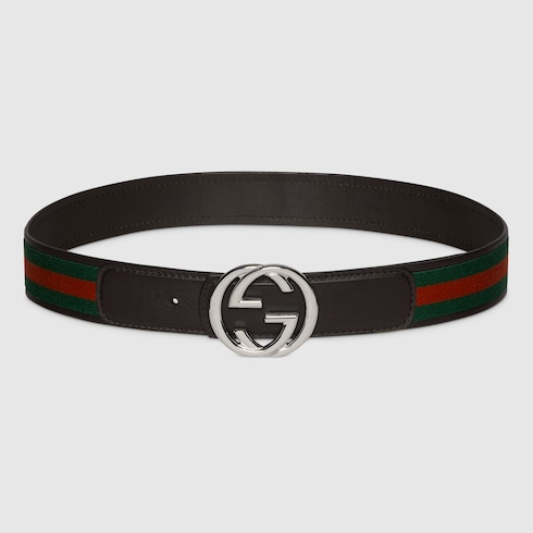 Reversible belt with Interlocking G buckle
