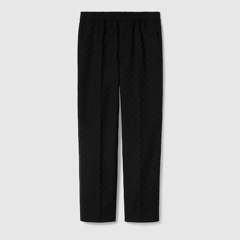 GG cotton blend canvas trouser