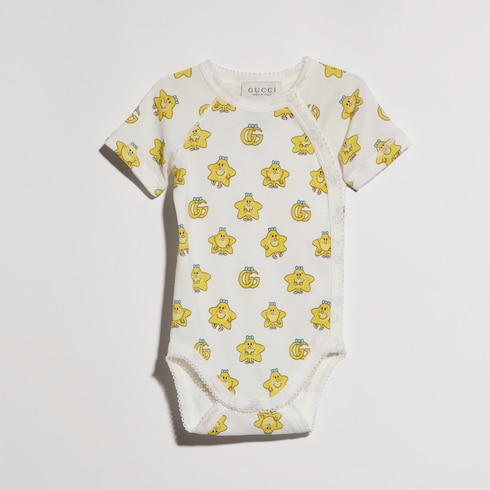 Mono de algodón acanalado para bebé con estampado