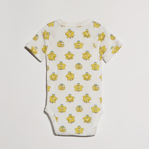 Tutina neonato in cotone a costine con stampa