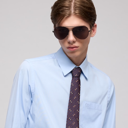 Cravatta in jacquard di seta GG