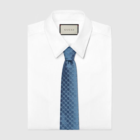 Cravatta in jacquard di seta GG