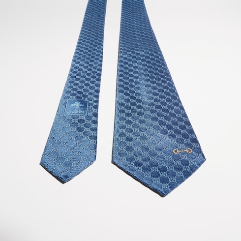 Corbata de jacquard de seda con GG