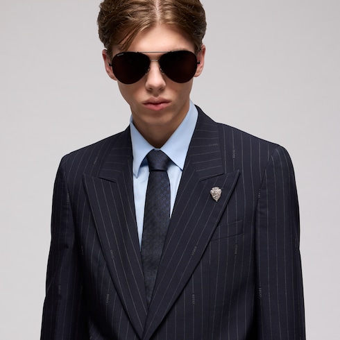 Corbata de jacquard de seda con Horsebit