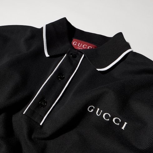Poloshirt aus Baumwoll-Piqué mit Stickerei