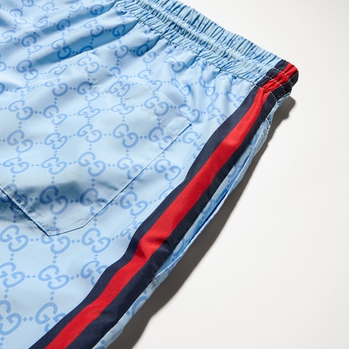 Badeshorts aus technischem Popeline mit Print