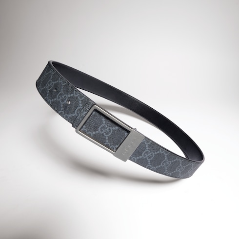 Reversible belt with rectangular buckle