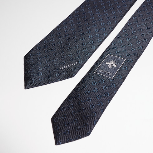 Corbata de jacquard de seda con Horsebit