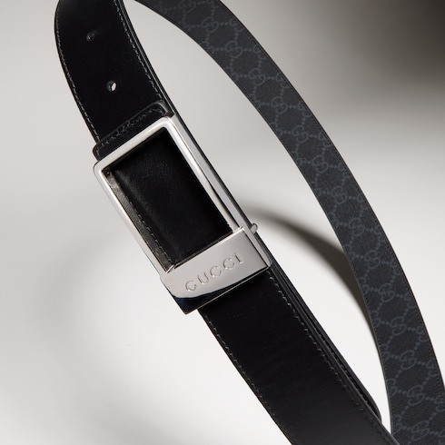 Cinturón reversible con hebilla rectangular