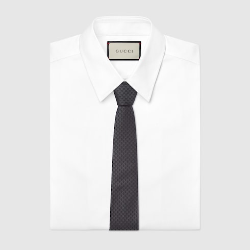 Corbata de jacquard de seda con GG