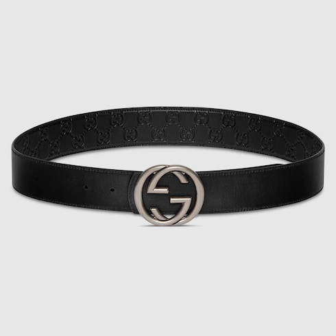 Ceinture réversible avec boucle GG
