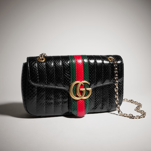 Jetset GG Marmont python medium shoulder bag