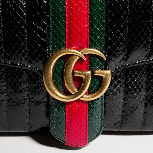 Jetset GG Marmont python medium shoulder bag