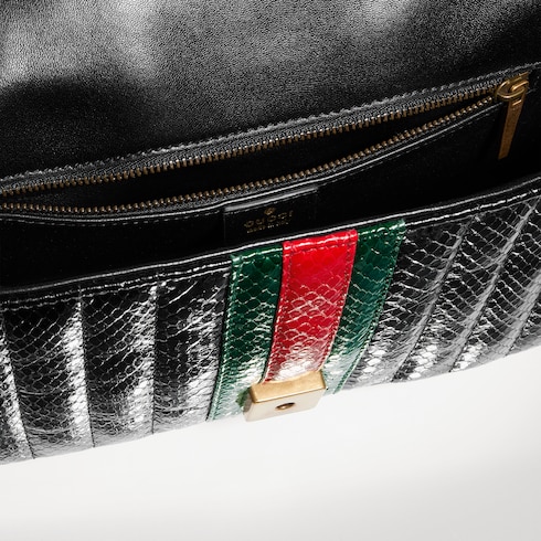 Jetset GG Marmont python medium shoulder bag