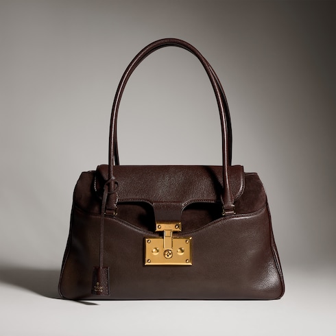 Large tote bag with lock