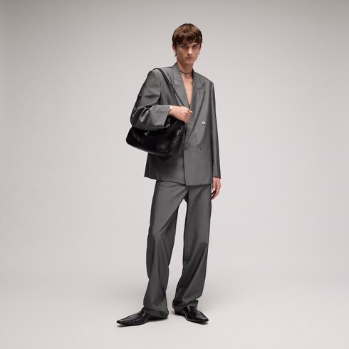Pantalon en soie mérinos laine