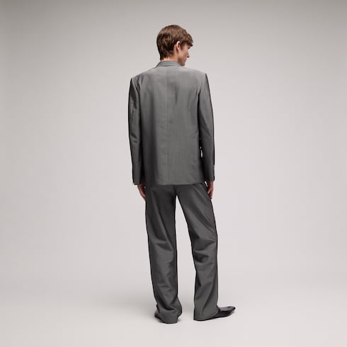 Pantalone in seta e lana merino