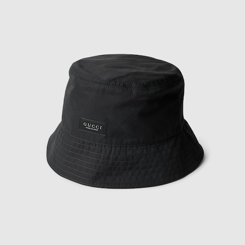 Cotton canvas bucket hat in black | GUCCI® US