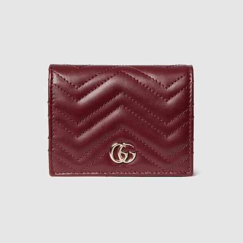 GG Marmont small wallet in Rosso Ancora red leather | GUCCI® SG