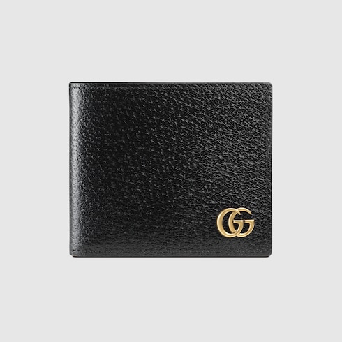 Black Leather GG Marmont Large Bi-Fold Wallet | GUCCI® US
