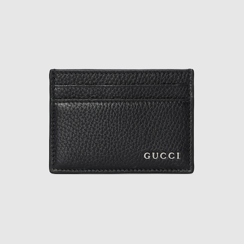 GUCCI ロゴ カードケース ・ブラック レザー | GUCCI公式