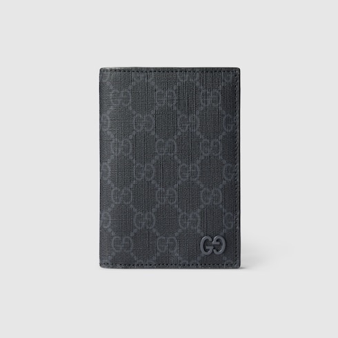 グッチ GUCCI パスポートケース COURRIER 480398K9GQT Grey interior GG passport case in black GG Supreme | GUCCI® US