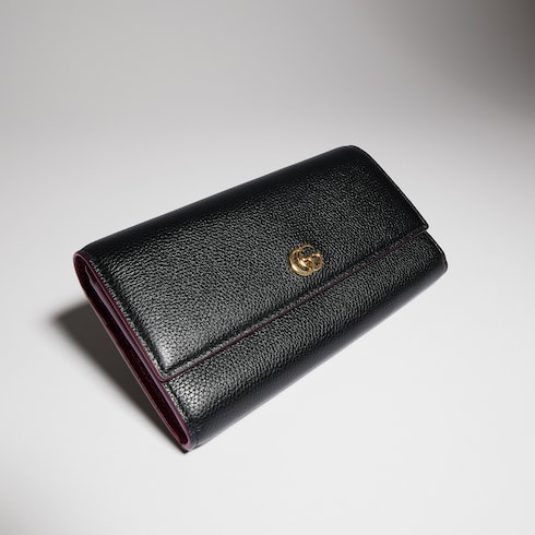 Bi-color GG Marmont continental wallet