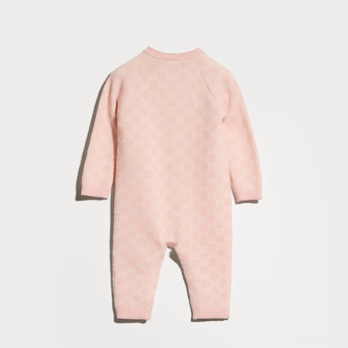Baby GG wool jacquard one-piece