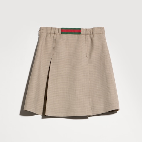Children's chevron wool skirt
