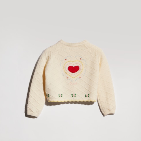 Baby wool cardigan with embroidery