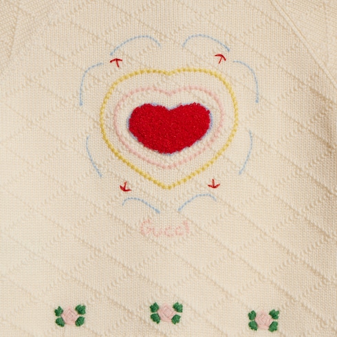 Baby wool cardigan with embroidery