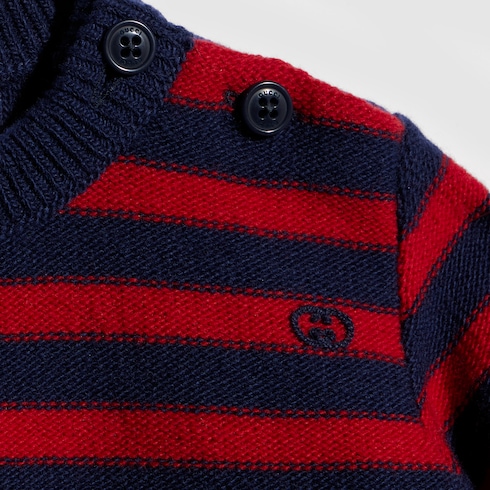 Maglione neonato in lana a righe
