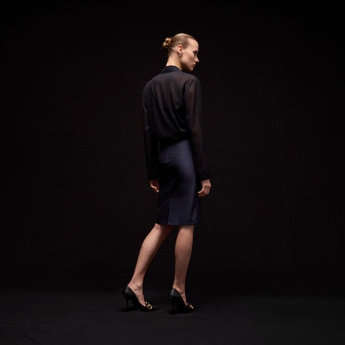 Chemise en mousseline de soie stretch