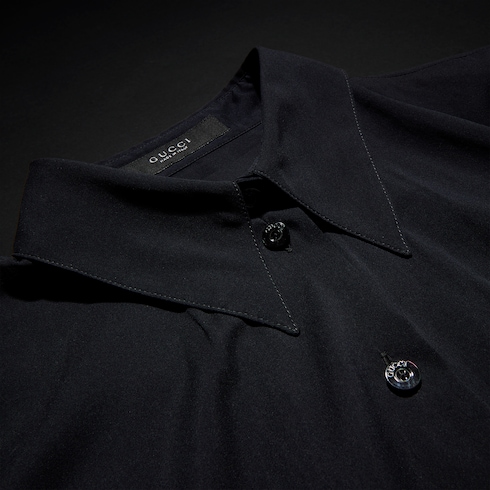 Camisa de chifón elástico de seda