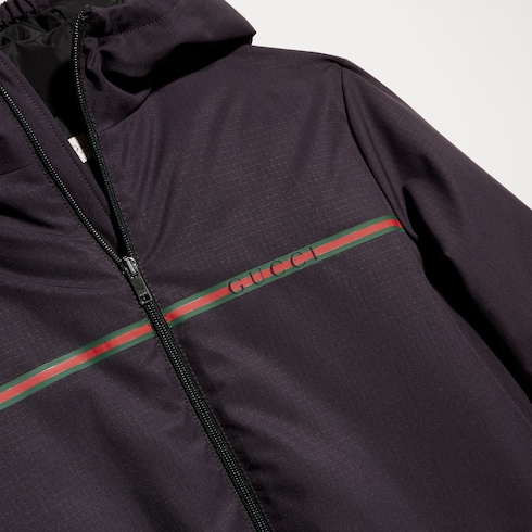 Veste zippée pour enfant en nylon avec bande Web
