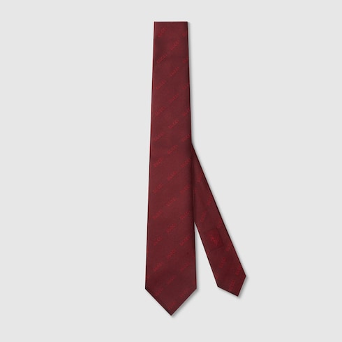 GUCCI グッチ シルクジャカード ネクタイ