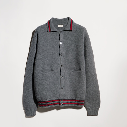 Cardigan polo pour enfant en laine