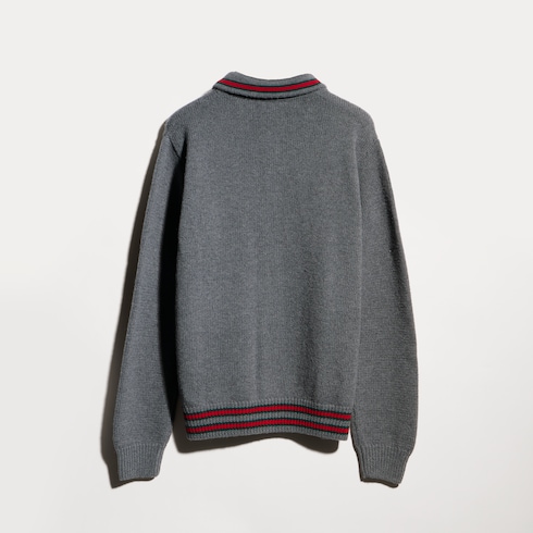 Kinder-Cardigan aus Wolle mit Polokragen