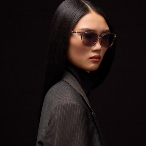 Low nose bridge fit round sunglasses