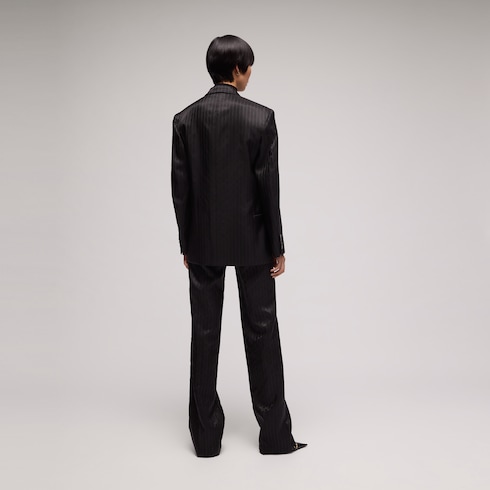 กางเกง Pinstripe wool silk pant
