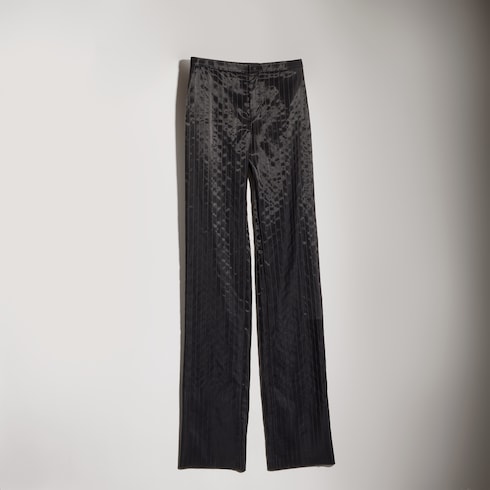 กางเกง Pinstripe wool silk pant
