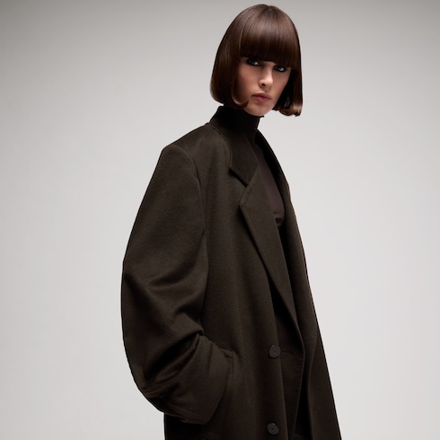 Soft cashmere long coat