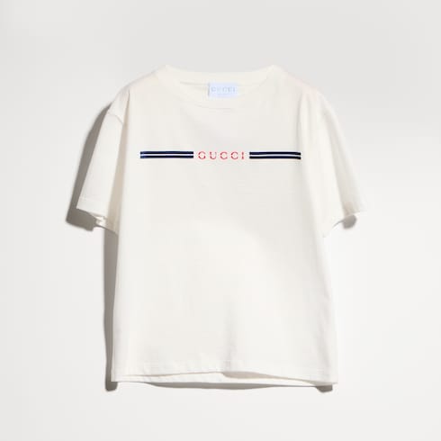 T-shirt bambino in cotone con stampa