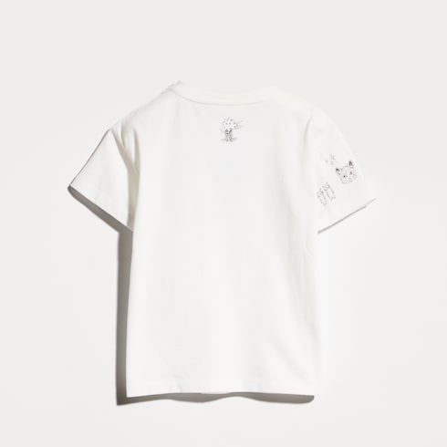 T-shirt neonato in cotone con stampa