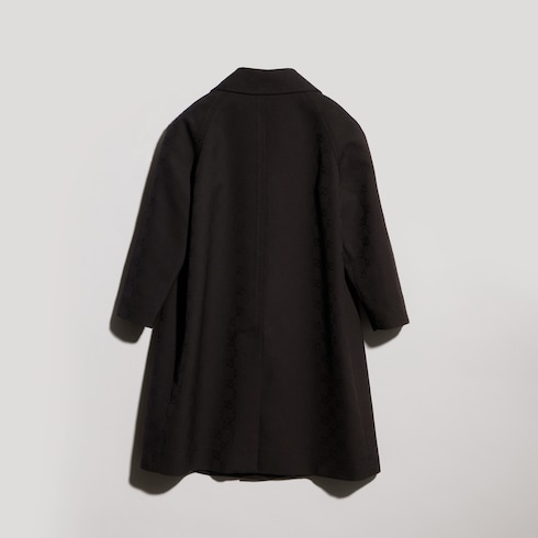 Children's GG wool jacquard coat