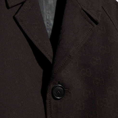 Manteau pour enfant en jacquard de laine GG