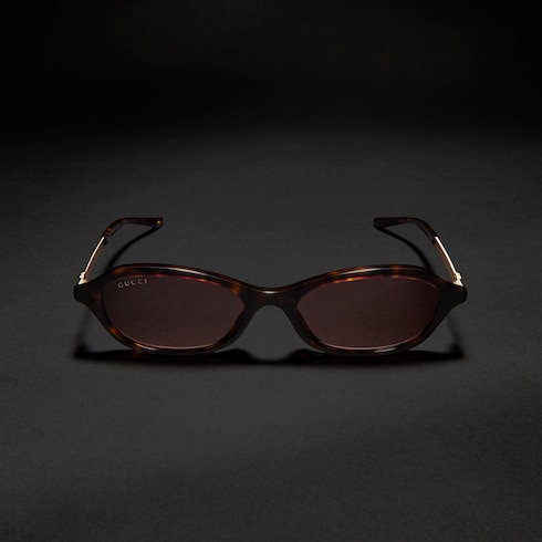 Oval-frame sunglasses