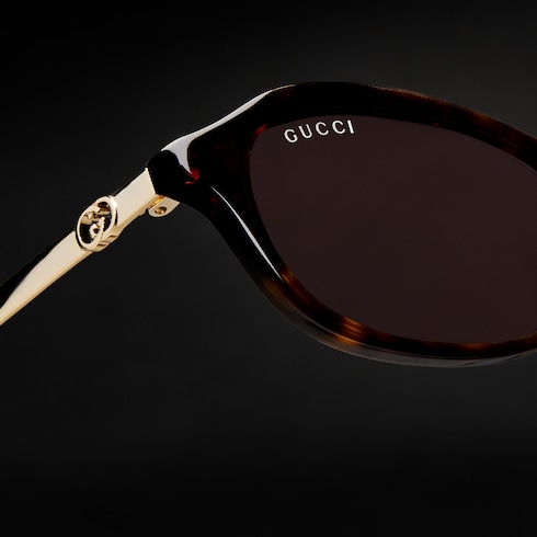 Oval-frame sunglasses