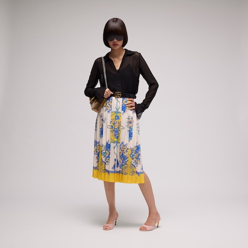 Sandalo slider donna con motivo Bamboo